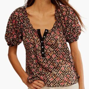 Floral Puff Sleeve Blouse